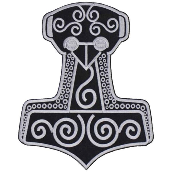 Mjolnir Thor's Hammer Embroidered Patch #2