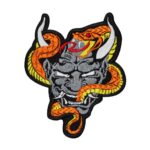 Japanese Demon patch Embroidered Oni gift