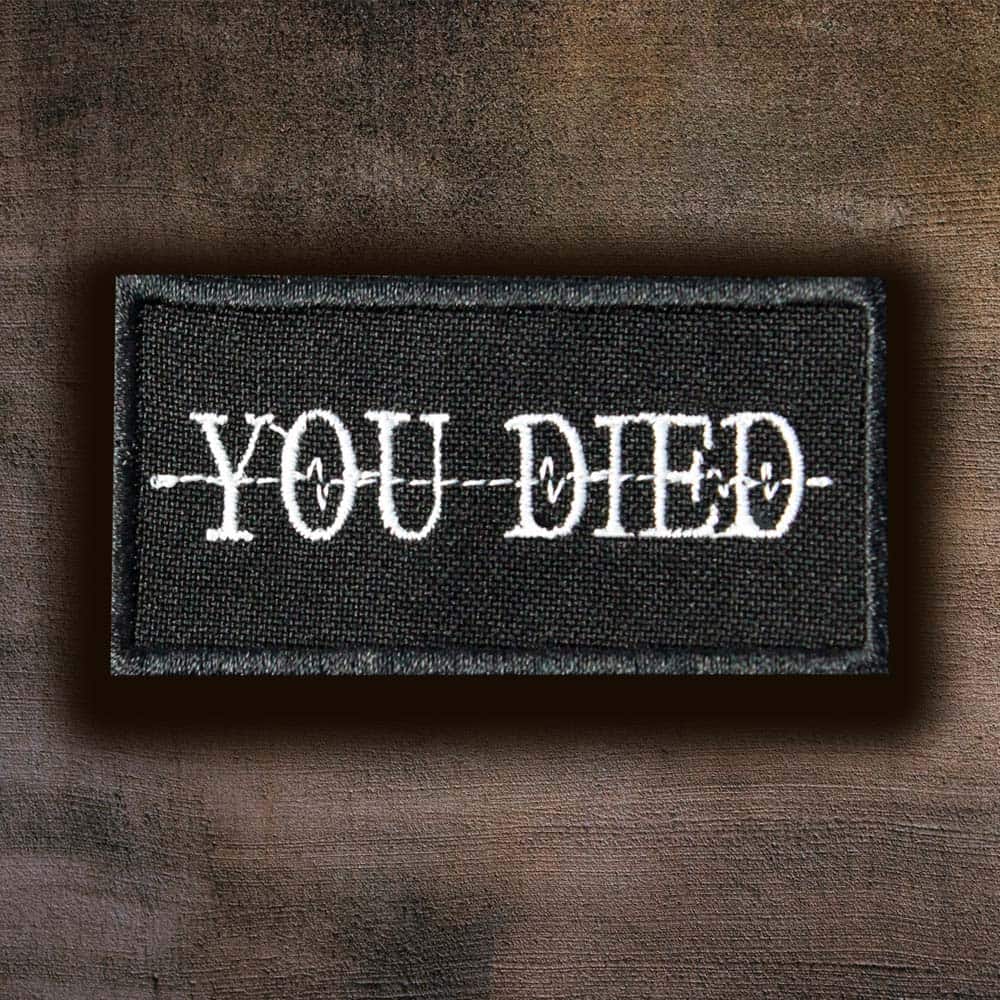 Dark Souls Game Series YOU DIED Embroidered Sew on / Iron on / Velcro Patch  - RocketPatches