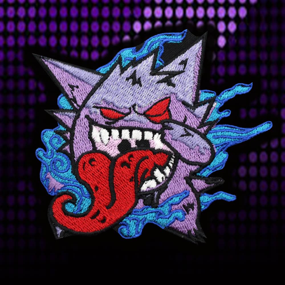 Anime Pokemon gift Embroidery Gengar Patch