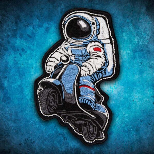 Astronaut on bike patch