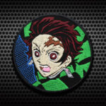 Embroidered patch of Tanjiro Kamado from Demon Slayer