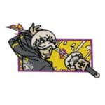 One Piece Trafalgar D. Water Law Embroidered yellow background Patch