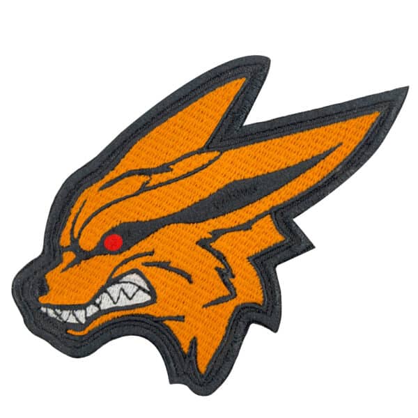 Kurama patch featuring the Nine Tails Fox from Naruto with detailed orange and black embroidery.